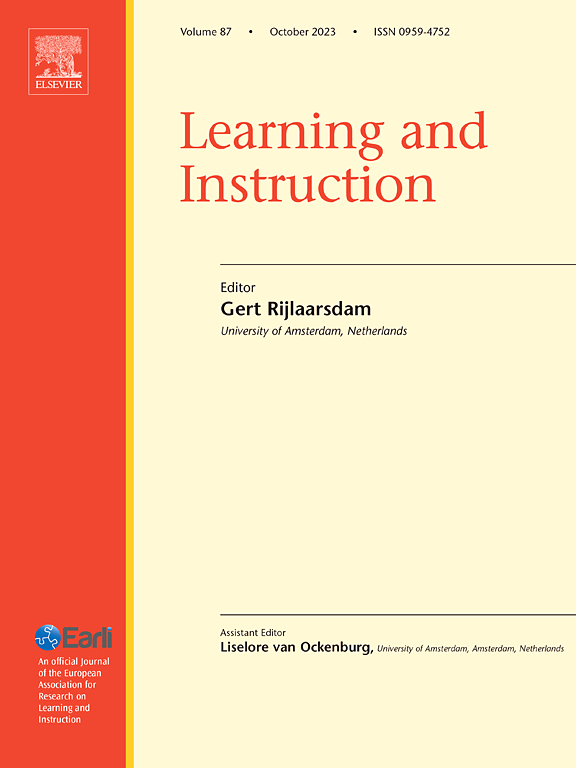 Go to journal home page - Learning and Instruction